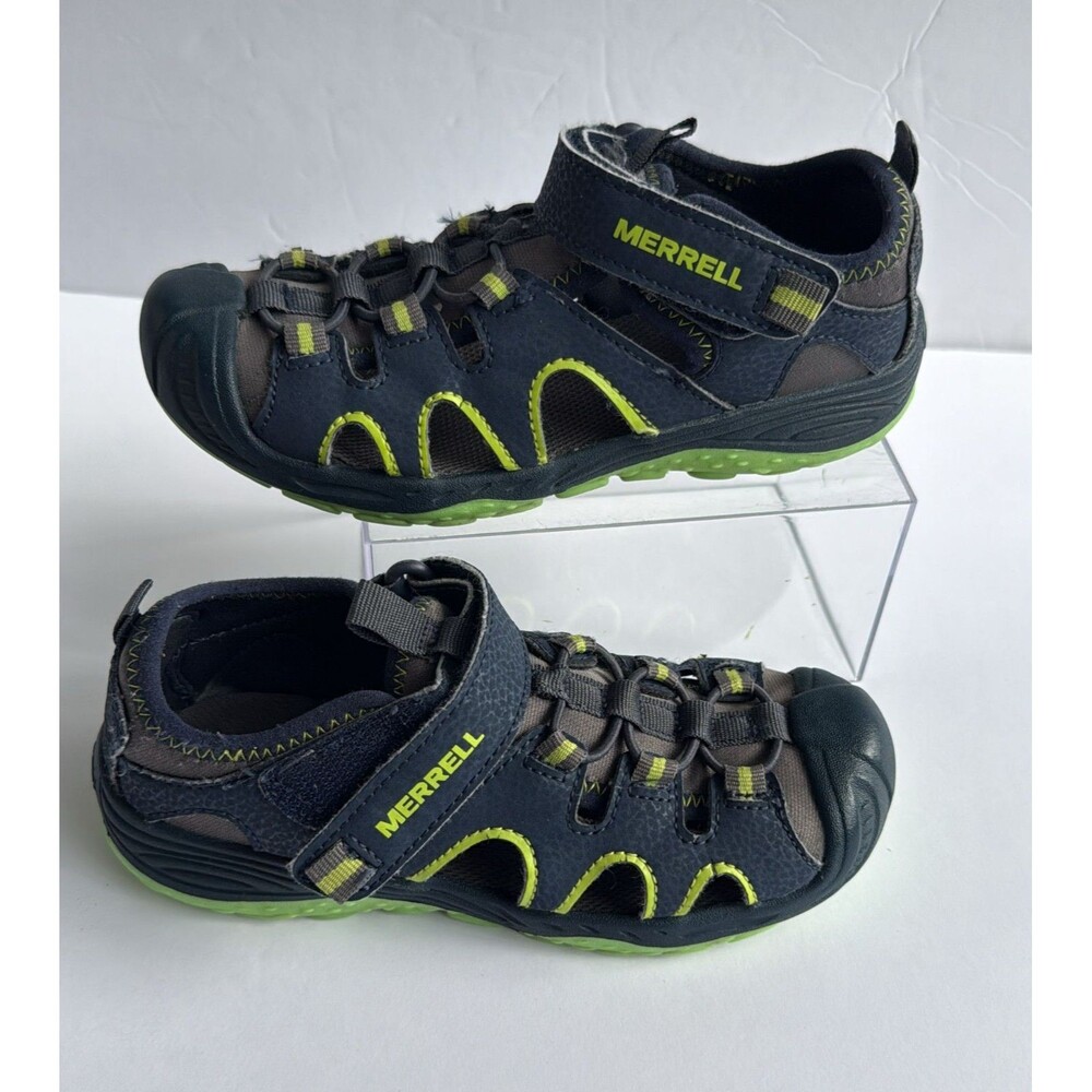 Merrell Kids Water Shoes Sandals Size 13M Navy Green Outdoor
